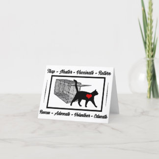 TNRネコ救助トラップニューター・リターンがボランティアを採用 サンキューカード