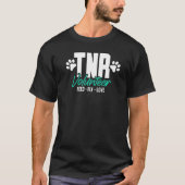 Tnrボランティア食べ物を与え直接愛 Tシャツ (正面)