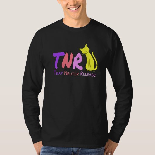 Tnr さくら猫 TNR 活動家 猫 Tシャツ (正面)