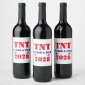 TNTキャンペーン タッカー&タルシ 2028アメリカ大統領 ワインラベル (ボトル)