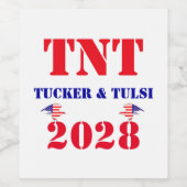 TNTキャンペーン タッカー&タルシ 2028アメリカ大統領 ワインラベル (シングルラベル)