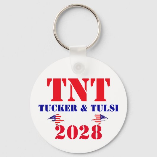 TNTキャンペーン タッカー&タルシ 2028 アメリカ大統領 キーホルダー (正面)