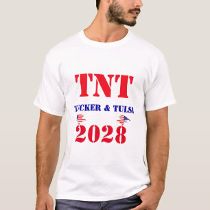 TNTキャンペーン タッカー&タルシ 2028 アメリカ大統領 Tシャツ