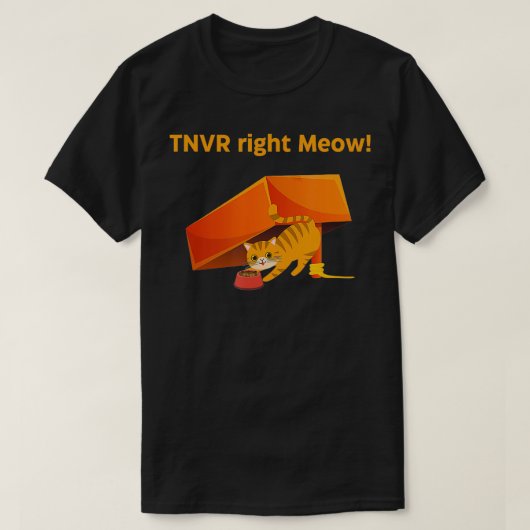 TNVR右Meow TrapNeuterVaccinateReturn TNVR Tシャツ (デザイン正面)