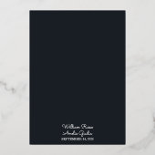 toバラガーデンダイヤモンドレッドブラックと金ゴールド結婚ズ 箔招待状 (裏面)