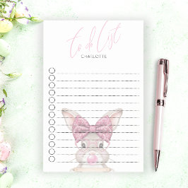 Toパーソナライズされた Doリスト付箋 – かわいいバニー ポストイット