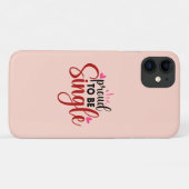 To誇りを持った Beタイポグラフィ独身の引用文ことわざ女性 Case-Mate iPhoneケース (裏面(横))