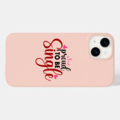 To誇りを持った Beタイポグラフィ独身の引用文ことわざ女性 Case-Mate iPhoneケース (裏面 (横))