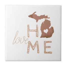 To 得 Love Michigan Is Home - The Mitten州 タイル