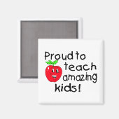 To 誇りを持った Amazing Kids (教え Apple) マグネット (正面/裏面)