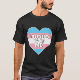 To 誇りを持った Be Meトランスジェンダープライドフラグハート Tシャツ