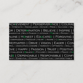 To 誇りを持った Be Meプロフェッショナル名刺 名刺