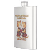 To A Mouse Orange Cats Reciting Burns フラスク (左)