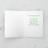 To A Special Cousin, St. Patrick's Day Monkey カード (内部)