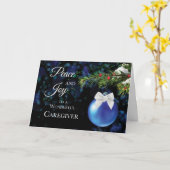 To a Wonderful Caregiver Holiday Greetings  カード (黄色い花)
