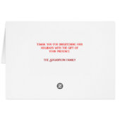 To All a Goodnight"ゲストカード (裏面横)