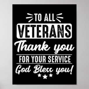 To all Veterans thank you for your service ポスター