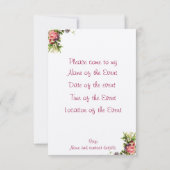 To Banbury Cross招待状 招待状 (裏面)