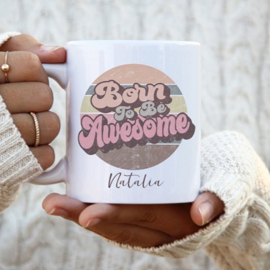 To Be生まれレトロ素晴らしヴィンテージ誕生日カスタム コーヒーマグカップ