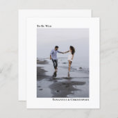To Be 結婚シンプルWhite BUDGETの写真結婚招待状 (正面/裏面)