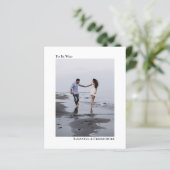 To Be 結婚シンプルWhite BUDGETの写真結婚招待状 (スタンド正面)