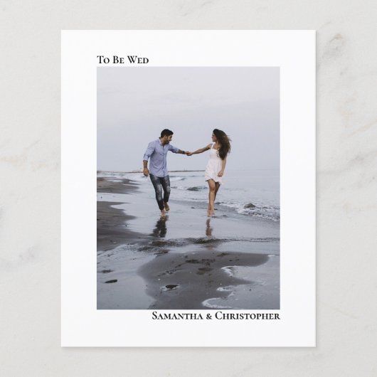To Be 結婚シンプルWhite BUDGETの写真結婚招待状 (正面)