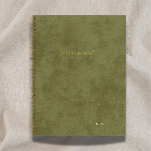「To Be Continued」オーダーメイドグリーン・ノートブック* ノートブック