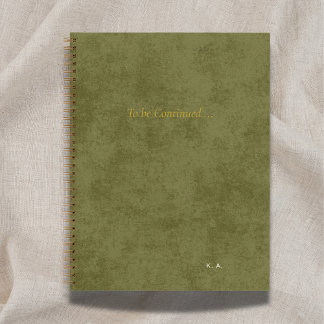 「To Be Continued」オーダーメイドグリーン・ノートブック* ノートブック