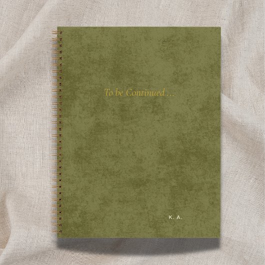 'To Be Continued' Personalized Green Notebook* ノートブック
