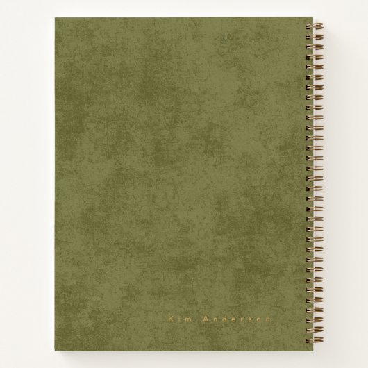 'To Be Continued' Personalized Green Notebook* ノートブック (裏面)