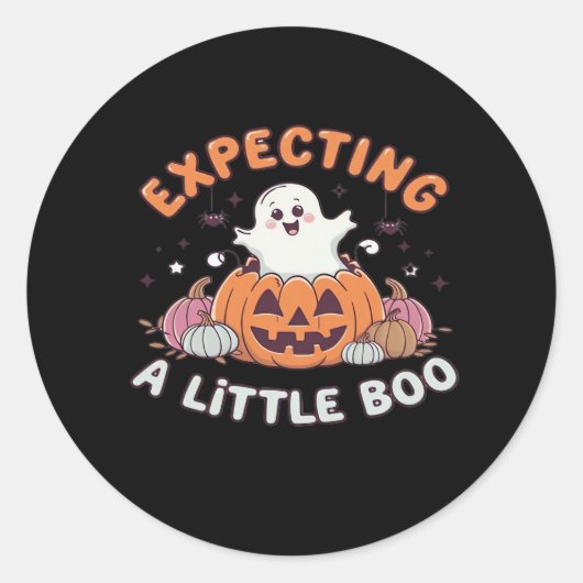 To Be Expecting Little Boo ラウンドシール (正面)