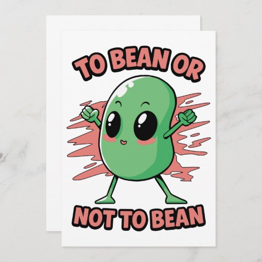 To bean or not to bean 招待状 (正面/裏面)