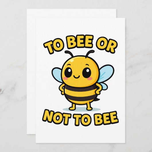 To bee or not to bee 招待状 (正面/裏面)