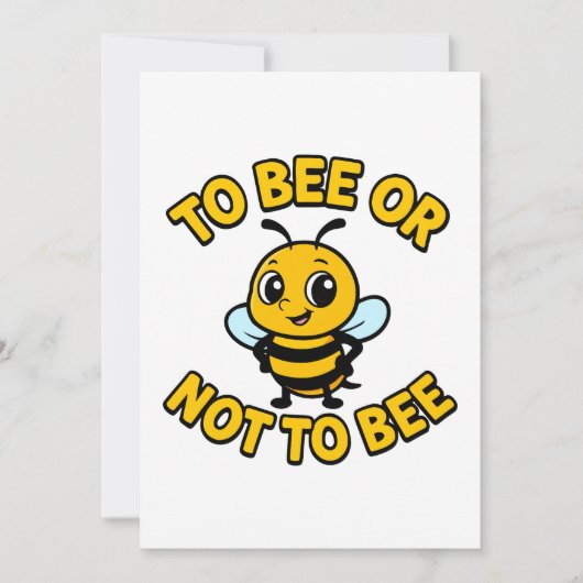 To bee or not to bee 招待状 (正面)