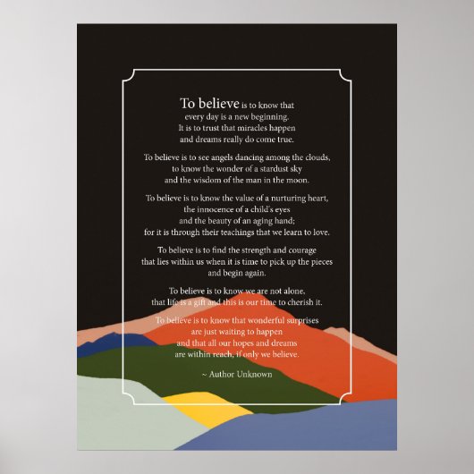 To Believe Poster ポスター (正面)