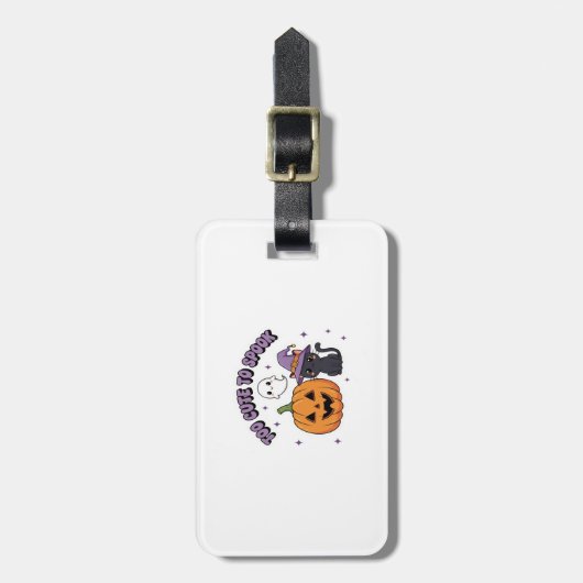 To Cute to Spook Halloween ラゲッジタグ (正面縦)