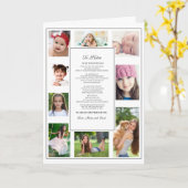 To Daughter卒業の日ホワイトフォトモダンー9 カード (黄色い花)