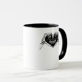 To Death – スケルトンハンドハート マグカップ (正面右)