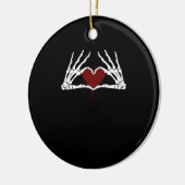 To Death – スケルトンハートハンド セラミックオーナメント (左)