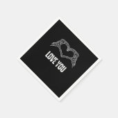 To Death Skeleton Heart Hands Classic Look スタンダードカクテルナプキン (角)