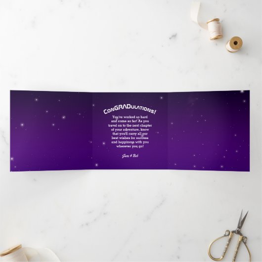 To Destiny and Beyond宇宙卒業 三つ折りカード (内部)