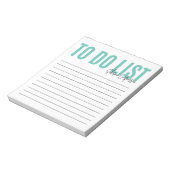 To Doパーソナライズされたリスト |ティール(緑がかった色) ノートパッド (回転)