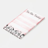 To Doリストのピンストライプとフローラデザインポストイット ポストイット (アングル)