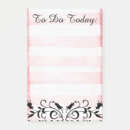 To Doリストのピンストライプとフローラデザインポストイット ポストイット
