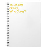 To Doリストまたはノートブックリストおもしろいの禁止 ノートブック (正面)