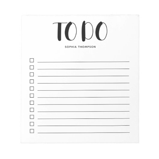 To Doリストスクリはっきりしたプト ノートパッド (正面)