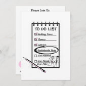 To Doリストバチェロレッテ 招待状 (正面/裏面)