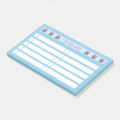 To Doリストバラをターコイズ&ホワイト ポストイット (アングル)