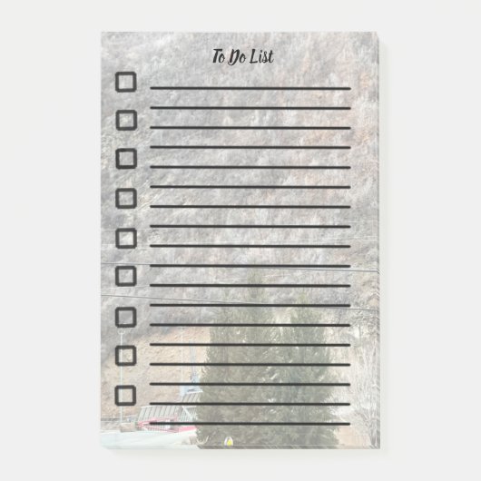 To Doリスト付箋Pinetrees & Mountainside ポストイット (正面)