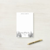 To-Doリスト用の手書きの山々 ポストイット (デスク上)